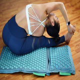 Non-Slip Acupressure Cushion Massage Mat Body Pain Spike Fitness Pilates Exercise Pillow Yoga Mat Gift Bag Applicator Relaxation