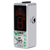 Stax Guitar Tuner Pedal High Precision Tuning Pedals for Electric Guitar and Bass Accurate ± 1 Cent Mini Size True Bypa