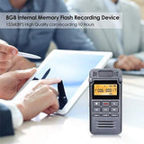 A-B Repeat USB Charging Mini Noise Canceling Portable Sound Audio Lectures MP3 Player Dictaphone 8GB Voice Recorder Conferences