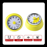Kitchen Mechanical Timer Baking Reminder Timer Student Time Manager Stainless Steel With Magnet no need battery