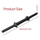 2 Pair Dumbbell Bars For Exercise Collars Weight Lifting Standard Adjustable Threaded Dumbbell Handles 45Cm