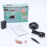 Rechargeable Hearing Aids BTE Ear Hearing Amplifier Adjustable Tone BTE Hearing Aid Sound Amplifier Hearing Device for Elderly