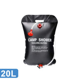 Switchable Shower Head20L Water Bags Outdoor Camping Solar Shower Bag Foldable Heating Camp Shower Hiking Climbing Bath Bag