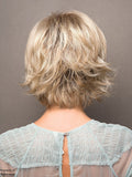 Wig women's short hair back warped golden high temperature silk chemical fiber wig