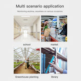 Wall Mounted Air Quality Monitor 11.2inch LED Digital 3in 1 Temperature Humidity CO2 Alarm Detector Carbon Dioxide Tester Mirror