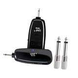 UHF Wireless Guitar System Set Black Rechargeable Wireless Transmission System for Electric Guitar Violin Bass Accessaries