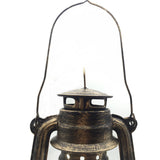 1pcs Retro  Iron Kerosene Lamp Portable Hanging Lantern Outdoor Camping Light Retro Oil Lamp (Bronze)