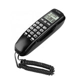 Telefono Mini Telephone Landline Phone DTMF/FSK Home Office Hotel Incoming Caller ID LCD Display Home Desktop Wall-mounted Phone