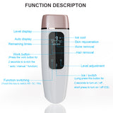 4in1 Icecool IPL Epilator High quality Laser Hair Removal Permanent For Face Body Leg Bikini Electric Depiladora Laser Epilator