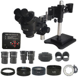 0.5 Adapter 3.5X-90X Double Arm Simul Focal Trinocular Stereo Microscope 38MP HDM-Compatible USB Camera Phone PCB Jewelry Tools