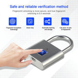 O10 Waterproof Smart Biometric Fingerprint Keyless Door Lock 0.5sec Unlock Portable Anti-theft Usb Security Padlock For Luggage