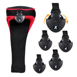 3Pcs/Set Golf Wood Cover Driver 1/ 3/ 5 Fairway Woods Headcovers Long Neck Head Covers For Golf Clubs Number Tag Interchangeable