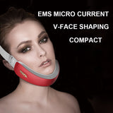 Chin V-Line Up Lift Belt Machine Red Blue LED Photon Therapy Face Slimming Vibration Massager Facial Lifting Device V Face care