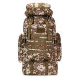 80L Outdoor Camping Hiking Tactical Backpack Large Capacity Military Sports Bag Waterproof For Travelling