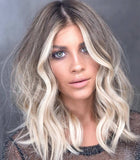 Chemical fiber wig women's long curly hair wig chemical fiber headgear