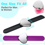 3 Pcs Metal Magnetic Sewing Needle Cushion Heart Shape Magnetic Needle Holder Hair Clip Bracelet Silicone Wrist Needle Cushion