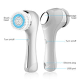 Facial Cleansing Brush EMS Sonic Face Spin Brush Facial Spa System Rejuvenation Deep Cleaning Remove Blackhead Face Massager