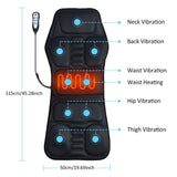 Electric Full Body Massager Chair Heating Vibration Stimulated Kneading for Neck Shoulder Waist Pain Relief Massage Cushion Car
