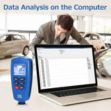 CEM DT-156 LCD Coating Thickness Tester Fe/NFe Paint Thickness Gauge Meter Car Paint Depth Gauge Tester 0~1250μm