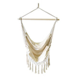 Portable Camping Beach Hammocks Chair Bohemia Style Cotton Rope Net Swing Rope Balcony Indoor Garden Tassels Seat