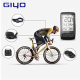 GIYO Bike Computer Backlight LCD Automatic Display Waterproof Wireless Bluetooth Bike Speedometer and Odometer