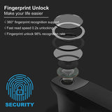 Fingerprint Door Lock,Smart Biometric Lock Safe Handle,Keyless Entry Door Locks For Family Residence Office Door