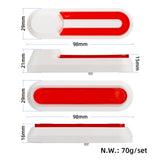 4 Set Electric Scooter Wheel Hubs Cap Fork Reflective Strips Wheel Side Decorative Cover with Screws for M365 PRO PRO2 1S