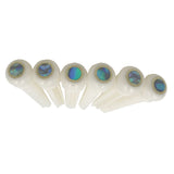 18X Guitar Bone Bridge Pins with 5.3mm Position Abanlone Dot for Acoustic Guitar Parts Replacement