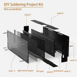 Diy led music spectrum display Kit 16x32 rhythm lights clock temperature 8 kinds Spectrum mode SMD soldering project