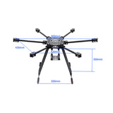DIY Drone Kit ZD850 6-axle w/ Landing Gear PIX Flight Controller 620KV Motor 40A Brushless ESC Propellers XT60 for RC Hexacopter