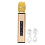 Wireless Bluetooth Microphone Portable Handheld Microphone Speaker with Built-in 2000mAh Rechargeable Battery for PC Smartphones