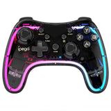 Wireless Bluetooth-compatible Game Controller Rgb Colorful Transparency Gamepad Compatible For Android/ios/pc/ns Host/p4/p3 Host