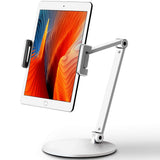 Desktop Aluminum Tablet Stand Long Arm Rotation Cellphone Holder Adjustable Lazy Tablet Mount Compatible with 4-13'' iPhone iPad