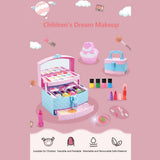 Kids Makeup Kit For Girls Princess Real Washable Make Up Kit Cosmetic Pretend Play Dress Up Toy Makeup Beauty Set Christmas Birt