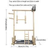 Parrots Wooden Stand Bird Play Activity Center Playground Ladder Perch Gym Swing Shelf Playpen Toy Birds Exercise Rack