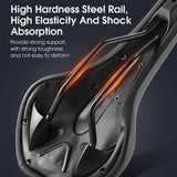Thickened High Elasticity Bike Saddle Soft PU Pad MTB Road Bicycle Seats Comfort Breathable AntiSlip Cycling Cushion 2023