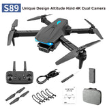New S89 Drone 4K Wifi FPV HD Dual Camera 50x Zoom Height Maintain Headless Mode One-Key Takeoff And Landing Rc Quadcopter 2021