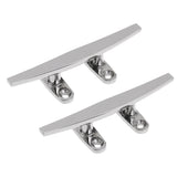 2 Pieces Marine Grade 316 Stainless Steel Open Base Boat Deck Cleat - 5 Inch , Boat Mooring Accessories Marine Hardware