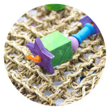Straw Braid Rope Net Hammock Ladder Bird Foraging Wall Toy for Parrot Parakeet Cockatiel Conure Cockatoo African Grey Macaw Cage