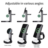 3 In 1 Magnetic Wireless Charger Fast Charging Station Dock Compatible with IPhone 12/12 Pro AirPod 2 Magsafe Case Iwatch Series