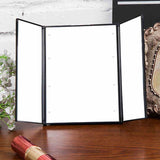 Tri-Fold Makeup Mirror with LED Light Portable Travel Compact Pocket Mirrors Travel Fold Cosmetic Mirror KG66