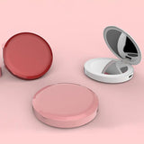 LED Mini Makeup Mirror Hand Held Fold Small Portable USB Cosmetic