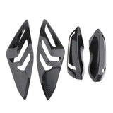 4pcs Motorcycle Front Rear Turn Signals Tail Lights  Cover Protector for Yamaha Xmax 125 250 300 400 17-18 (Black)