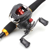 1.65m Casting Rod and Baitcasting Reel set Fishing rod with reel Portable Travel lure Rod 10-30g Lure Weight Trout Boat Rod