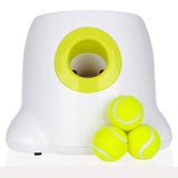 Dog Pet Toys Tennis Launcher Automatic Throwing Machine Pet Ball Throw Device 3/6/9m Section Emission with 3 Balls Dog Training