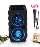 Outdoor Waterproof Wireless Bluetooth Speaker Home Theater Portable Mp3 Karaoke Stereo Music Support FM SD Card With Microphone