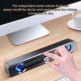 Computer Speakers SADA V-111 Sound Box USB Wired High Quality Subwoofer Sound Bar for Tv PC Laptop Phone MP4 Blue Led Light