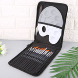 18pcs/Set Paint Brush Wooden Acrylic Painting Palette Gouache Cosmetic Art Kit Drawing Pens L29K