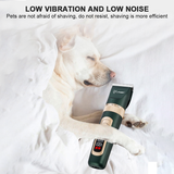 Pet Dog Cat hair clipper Low noiser Trimmer Electrical Animals Grooming Clipper LCD Display Rechargeable Haircut Shave Machine