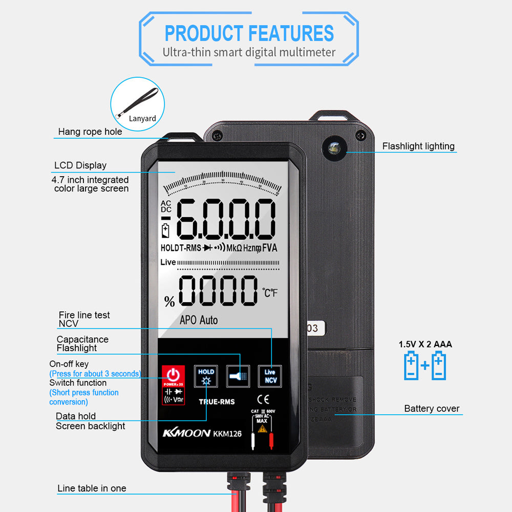 Automated Multimeter Machine Automatic Digital Multimeter 6000 Counts Intelligent Scanning AC DC Me ...